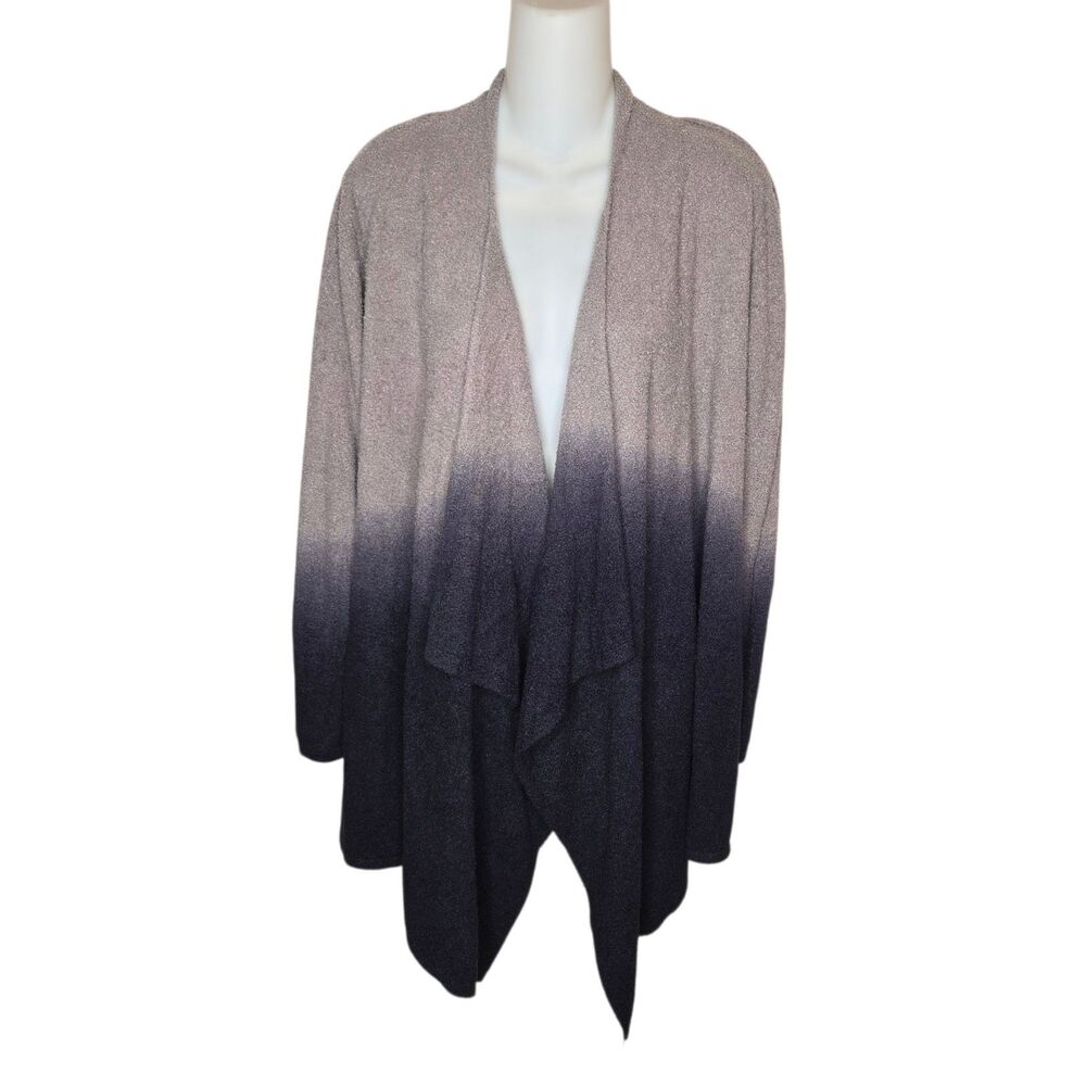 Barefoot Dreams CozyChic Lite Ombre Gradient Draped Cardigan - Size L/XL